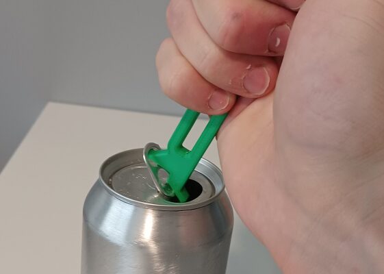 Tab Buddy Classic Adaptive Soda Can Tab Opener Help for Kids, Long